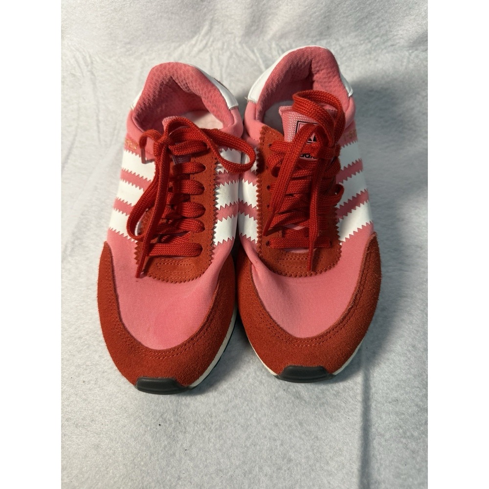 Adidas I-5923 Womens Size 5.5 Pink Red White Boost Sneakers CQ2527 Iniki